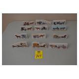 Lot of 12 Horse & Buggy Hand Painted Collectibles