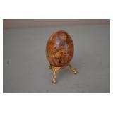 Marble Look Egg on Stand