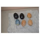 Lot of 6 Wood Darning Eggs