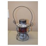 Dressel Arlington NJ Railroad Lantern Ruby Globe