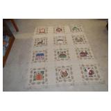 Cross Stitch Holiday Blanket 60x48"