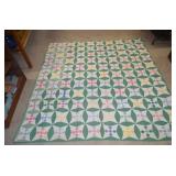 Hand Stitched Quilt 74x68"
