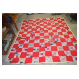 Hand Stitched Quilt - Some Stains 83x72"