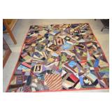76x65" Patchwork Quilt Some Damage as Shown