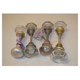 Lot of 4 Glass Door Knobs