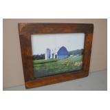 Barn Artwork 26x22" Heavy Wood Frame