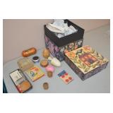 Box of Darning & Sewing Supplies