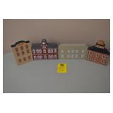 Lot of 4 Hand Painted Cat