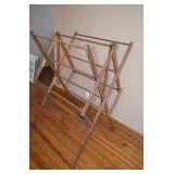 Large Antique Wood Drying Rack 33x57" Tall