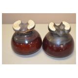 Lot of 2 Porcelain Insulators