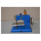 Vintage Blue Casige German Toy Sewing Machine