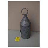 Tin Punch Metal Candle Holder