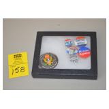 Case of Political Buttons