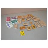 19 Rubber Stamps & Pads