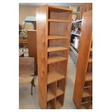 Wood Bookcase 15.5x12x66" Tall