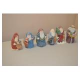 Lot of 6 June McKenna Santas