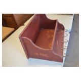 Primitive Wall Shelf w/ Coat Hooks 13"