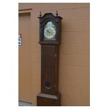 Oak Key Wind Grandfather Clock 16" Wide 78" Tall