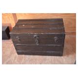 Antique Steamer Trunk with Tray