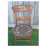 Hand Painted Antique Chair