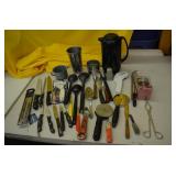 Box of Kitchen Utensils & Items