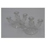 Set of 2 Baroque Fostoria Candle Holders