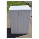White 2 Door Cabinet with Adjustable Shelves