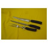 USA Made Stag Type Handle Carving Set