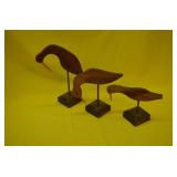 Leroy Meadows 3 Piece Bird Set Artist Signed