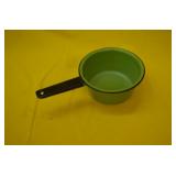 Green & Black Porcelain Enamel Pot