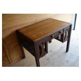 Antique One Drawer Oak Library Table