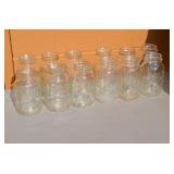 Lot of 12 Quart Canning Jars
