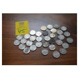 Lot of  33 Unsorted Nickels