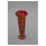 Fenton Raspberry Carnival Bud Vase