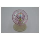 Hand Painted Fenton Hat with Stand