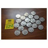 Roll of 20 Unsorted Kennedy Half Dollar Coins