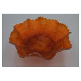 Fenton Marigold Carnival Bowl Tri-Foot
