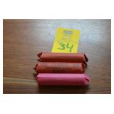 3 Rolls Unsorted Pennies