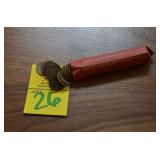 Roll of Unsorted Wheat Pennies