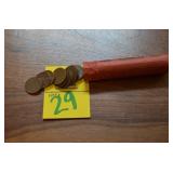 Roll of Unsorted Wheat Pennies