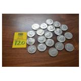 Roll of 20 Unsorted Kennedy Half Dollars