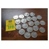 Roll of 20 Unsorted Kennedy Half Dollars