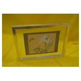 Very Heavy Oriental Print in Floating Glass Frame