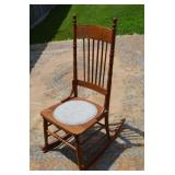 Ladies Antique Oak Rocking Chair