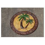 Metal Embossed 18" Palm Tree Sign