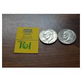 Lot of 2    1977 One Dollar Coins