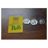 Lot of 3  90% SILVER Quarters   1940