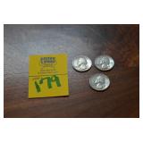 Lot of 3  90% SILVER Quarters 1961