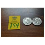 Lot of 2 Bicentennial One Dollar Coins