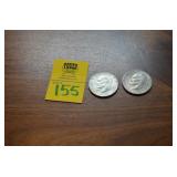 Lot of 2 Bicentennial One Dollar Coins